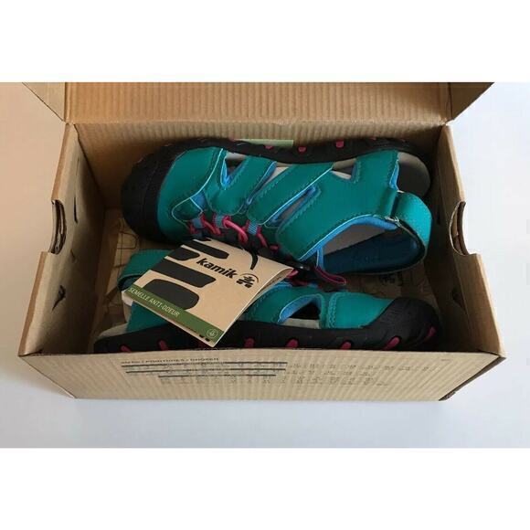 Kamik Girls' Oyster Water Shoe, Teal, 13 M US Little Kid NIB - Picture 9 of 10